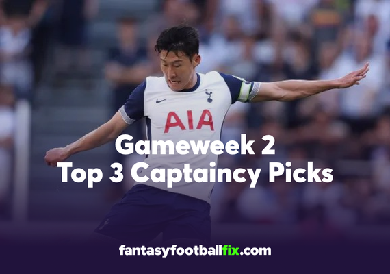 Fantasy Premier League Gameweek 2 Top 3 FPL Captaincy Picks