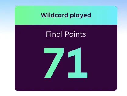 Fantasy Premier League Wildcard activated