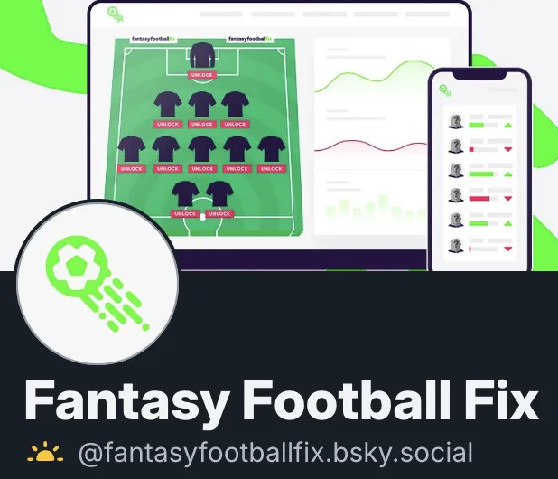 Fantasy Football Fix Blue Sky social media page