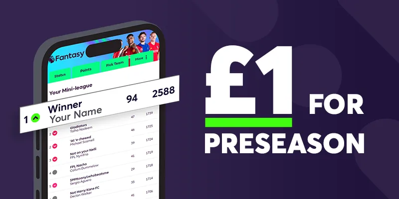 £1 Fantasy Premier League discount banner